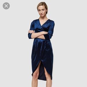 Farrow Velvet wrap dress